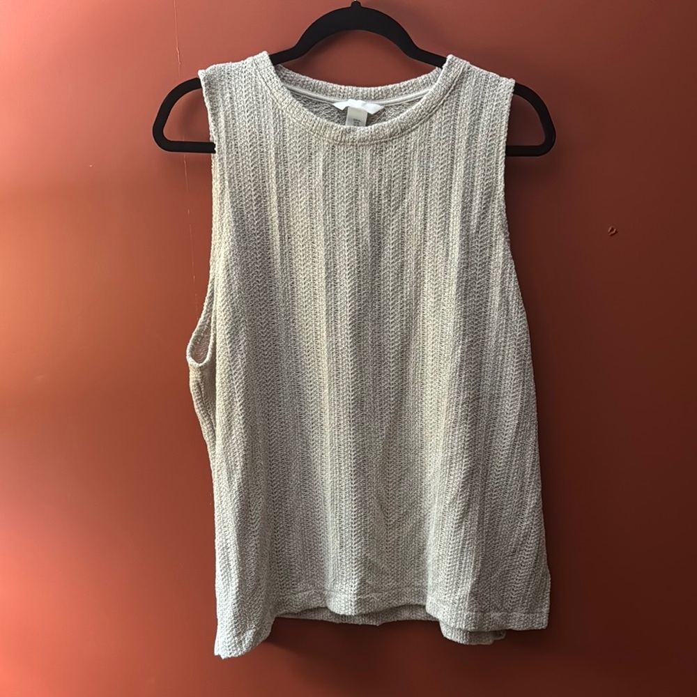 H&M light beige‎ sweater tank top